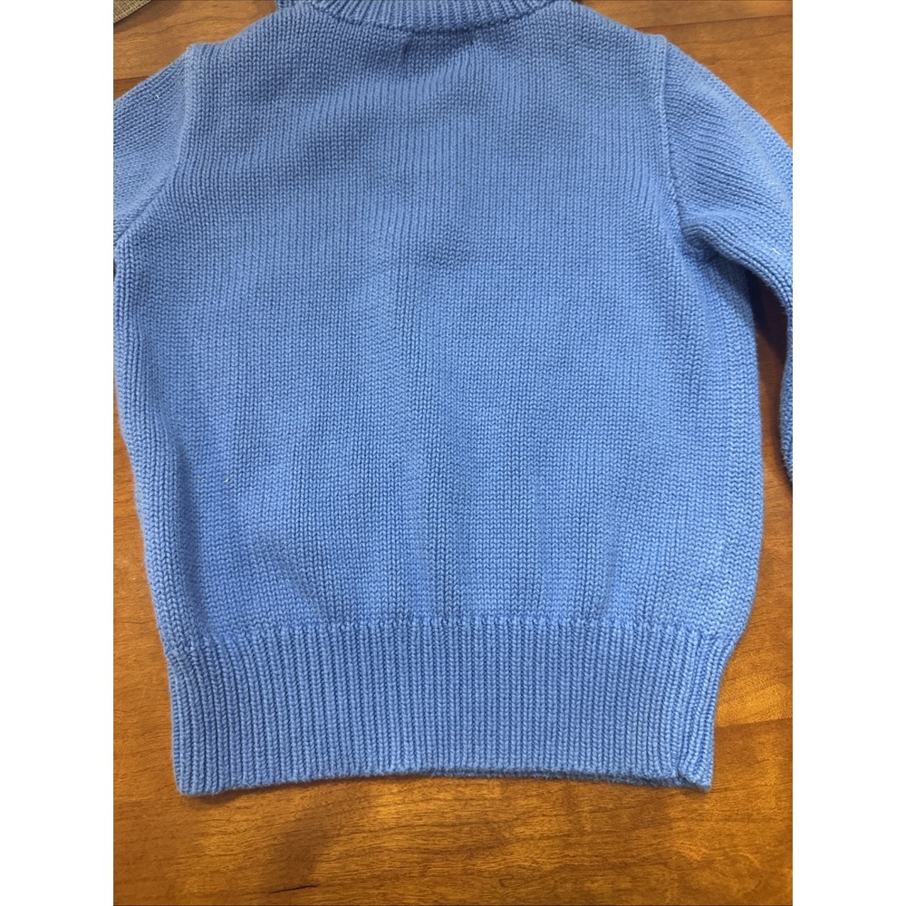 Blue Polo Ralph Lauren Boys' Cotton‎ Interlock Quarter-Zip Pullover Size 5 - Picture 4 of 6